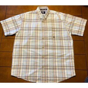 Twenty X Mens Blue Western Plaid Short Sleeved XL Button Up Shirt
